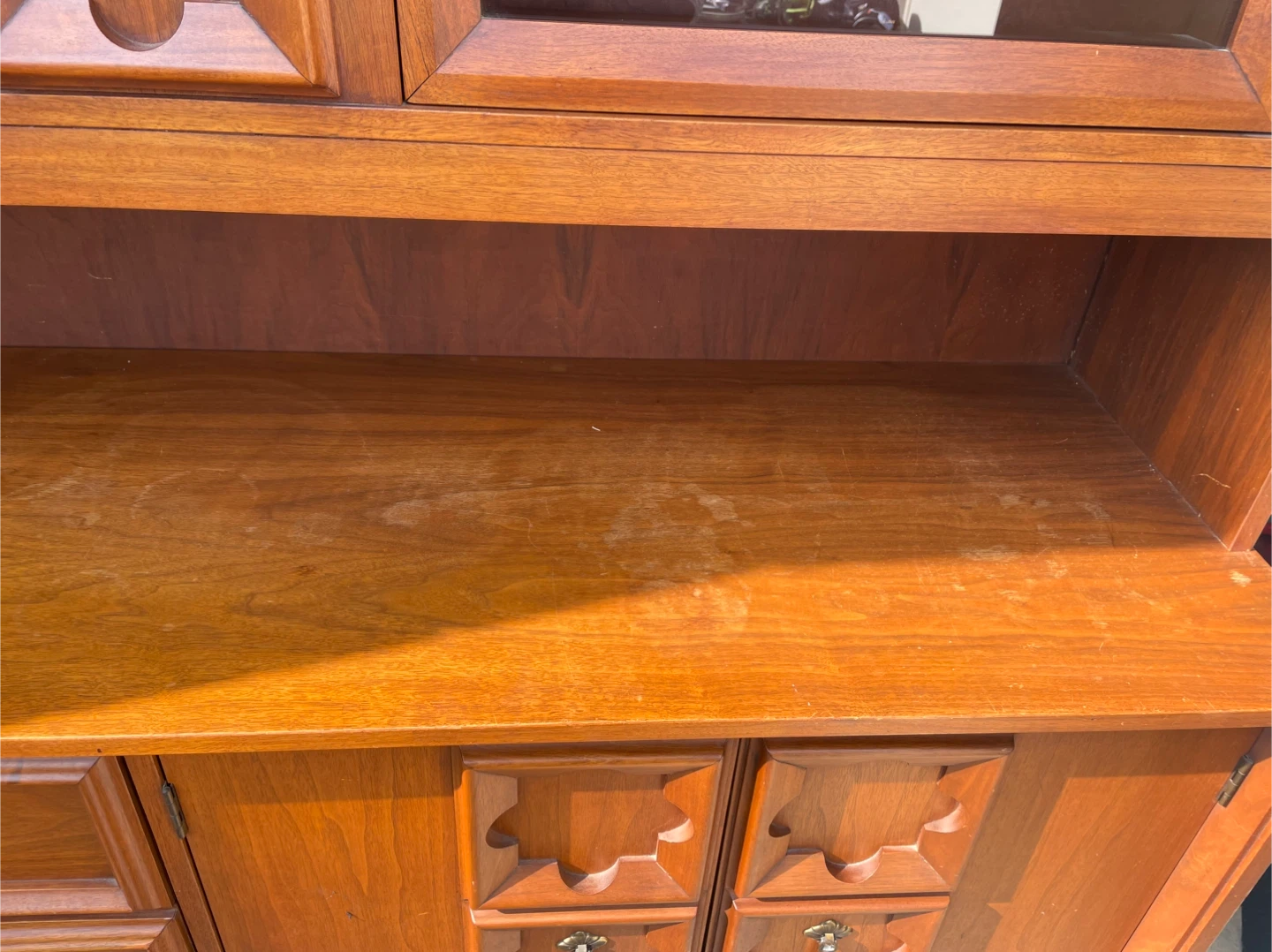 1970s Vintage Wooden Hutch - photo 2
