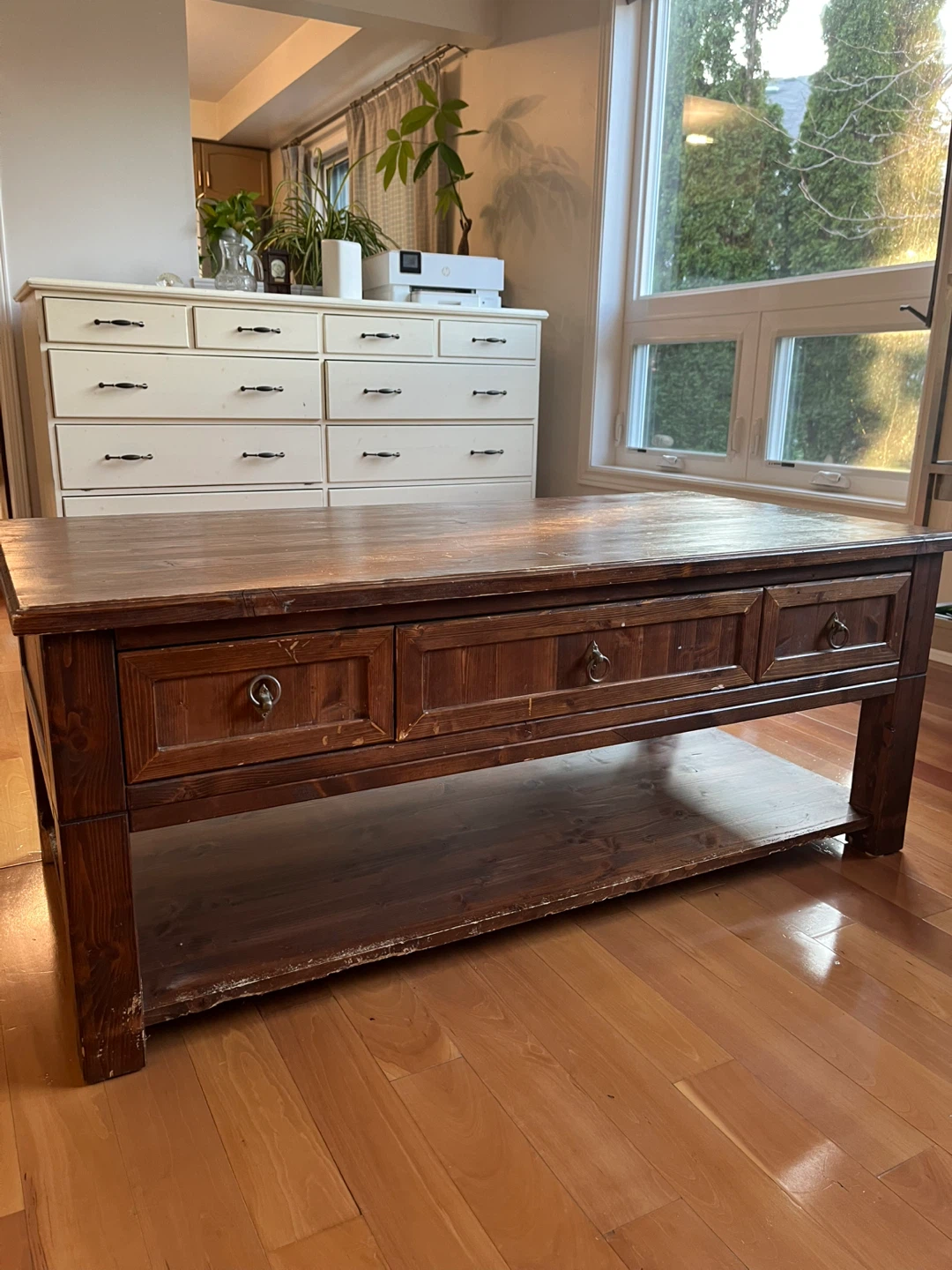 Handmade solid wood coffee table. - photo 2