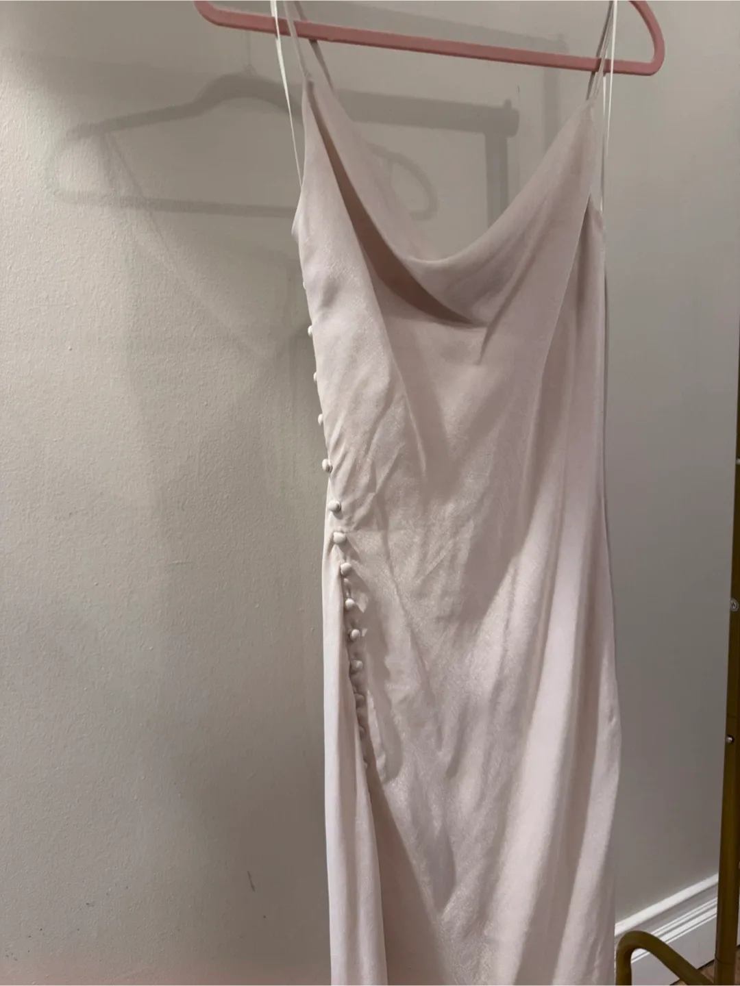 Zara Ivory Satin Slip Dress image indicator(2)