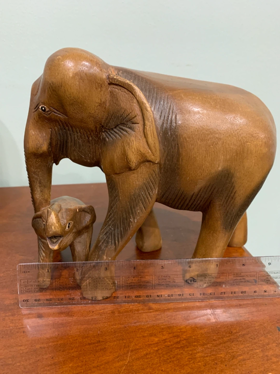 Wooden Elephant Figurine