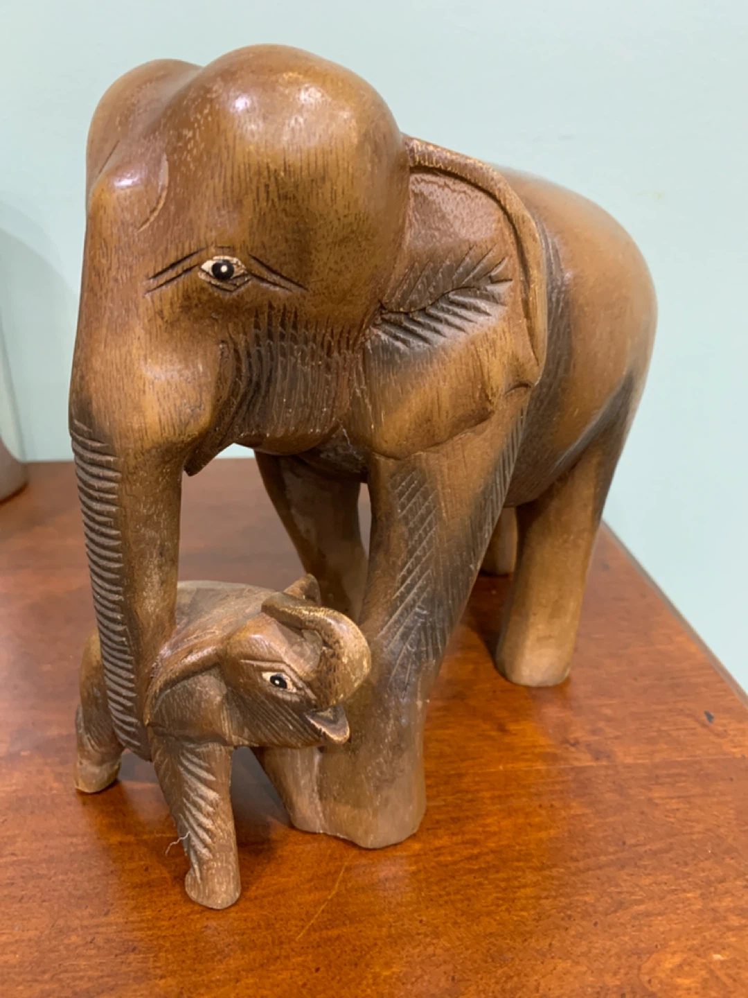 Wooden Elephant Figurine - photo 2