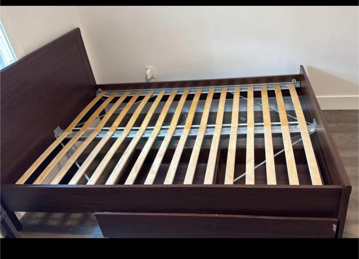 IKEA brown double bed frame image indicator(2)