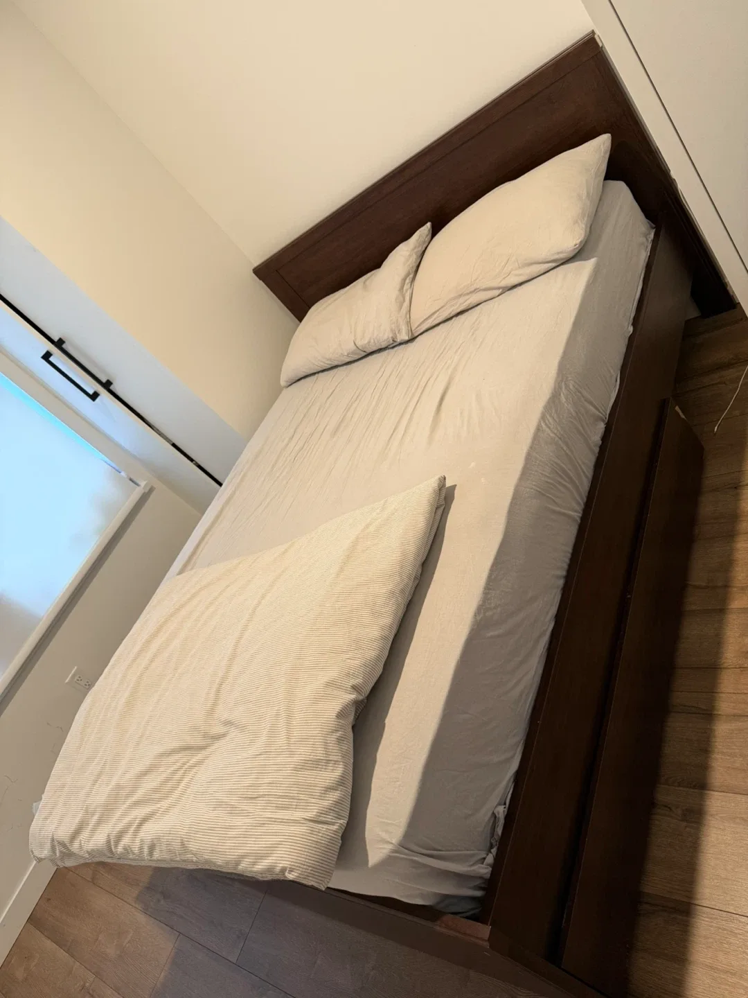 IKEA brown double bed frame