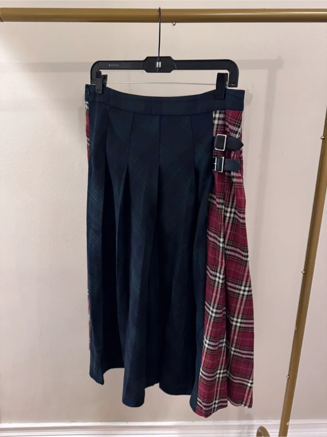 Cider Plaid Patchwork Midi Skirt - Size XL image indicator(2)