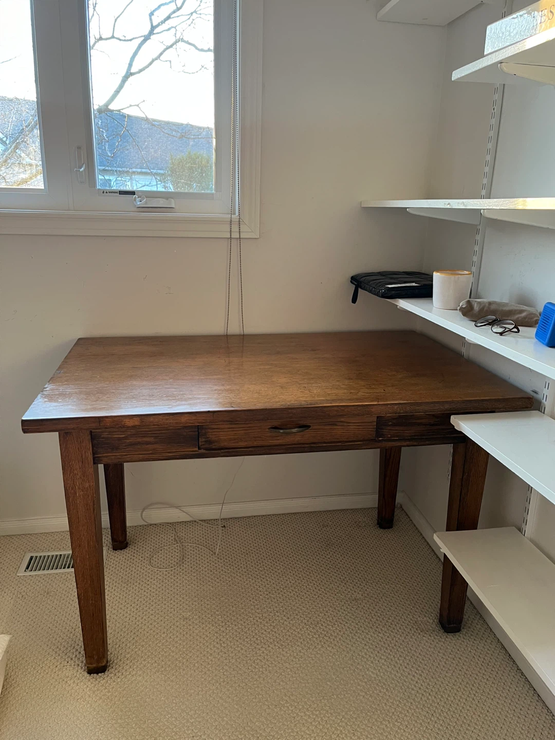 Wooden Desk with Drawer - photo 2
