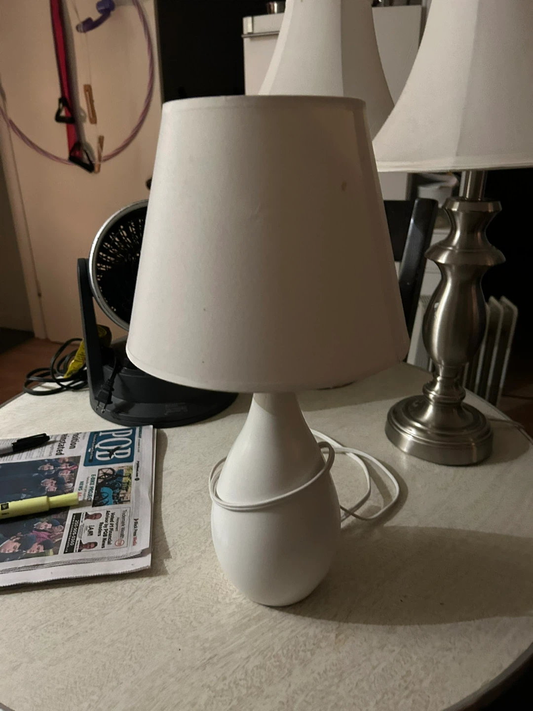 White Table Lamp - photo 3