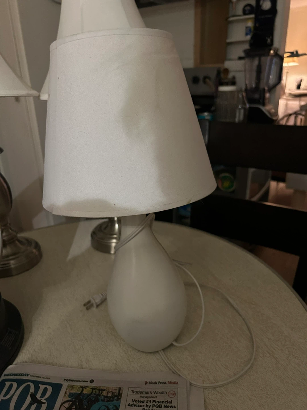 White Table Lamp - photo 4