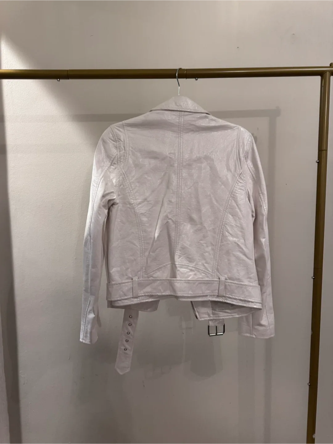 Silence + Noise White Moto Jacket - Size M image indicator(3)