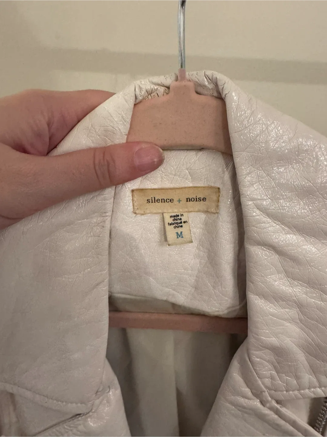 Silence + Noise White Moto Jacket - Size M image indicator(4)