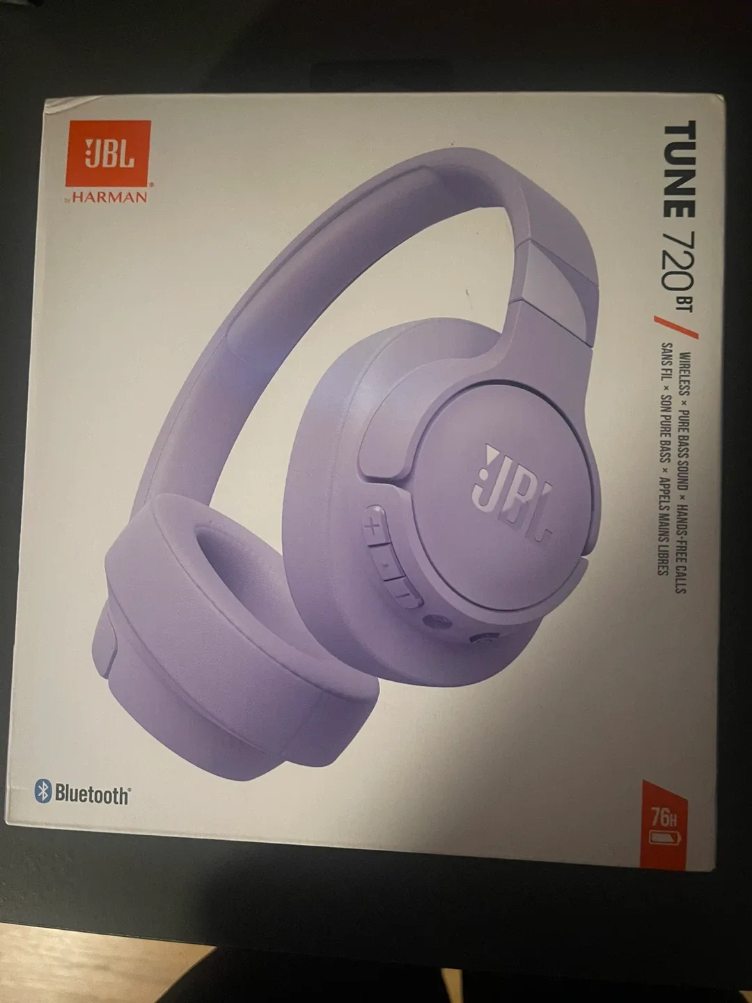 JBL Tune 720BT Wireless On-Ear Headphones - Purple