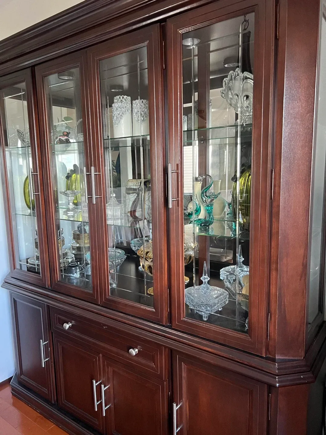 Dark Wood China Cabinet