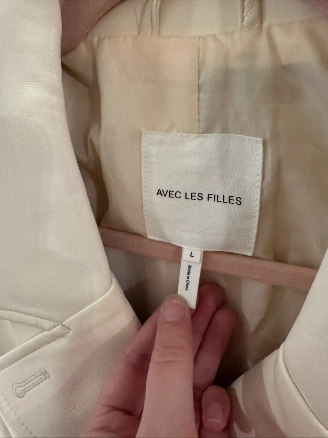 Avec Les Filles Cream Trench Coat - Size L image indicator(3)