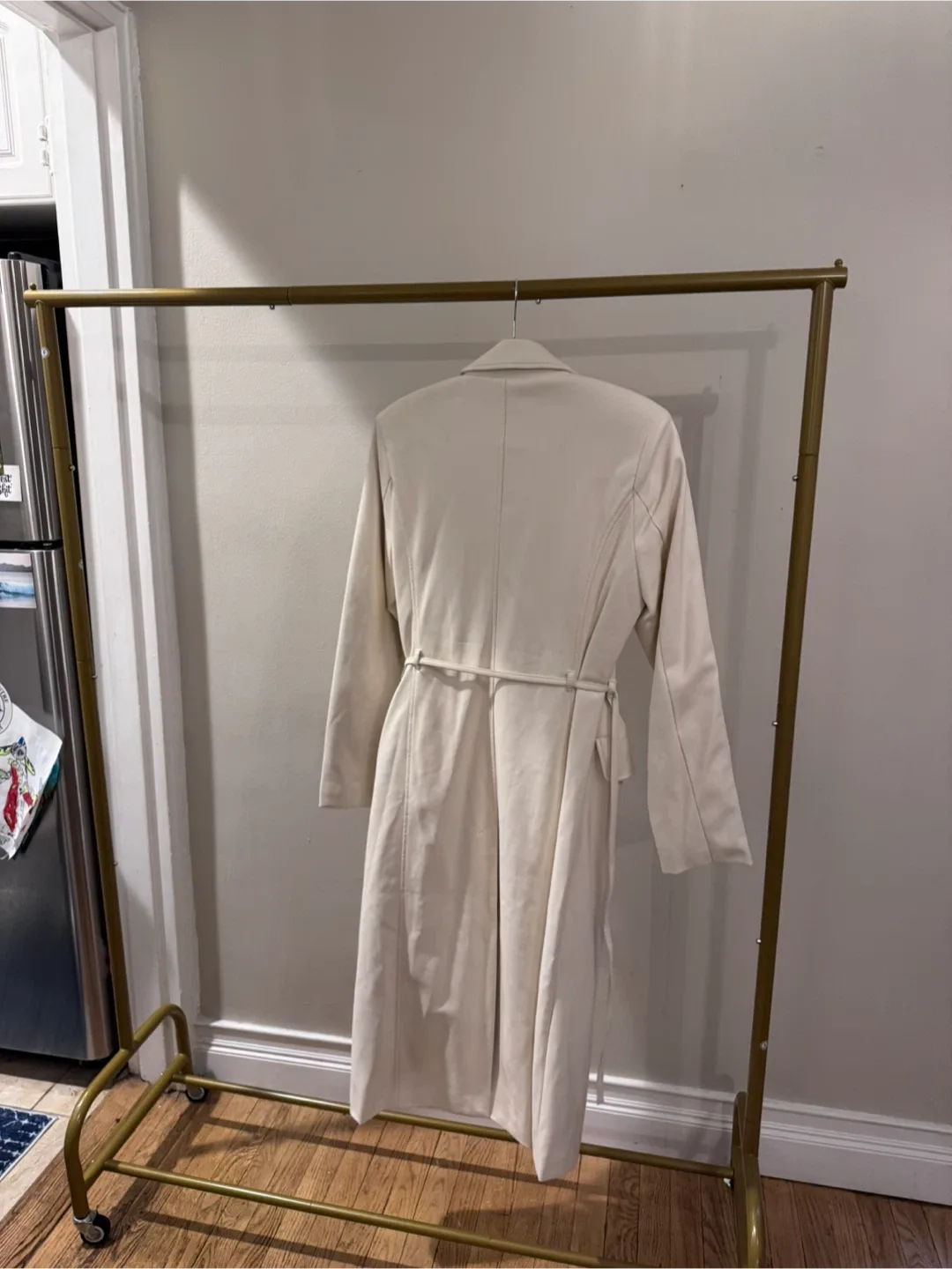 Avec Les Filles Cream Trench Coat - Size L image indicator(4)