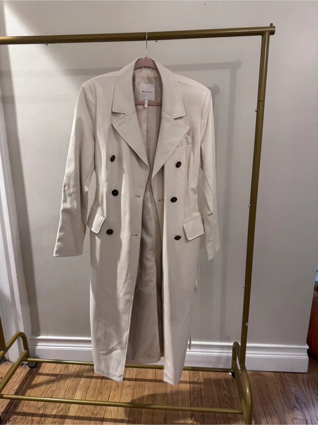 Avec Les Filles Cream Trench Coat - Size L image indicator(7)