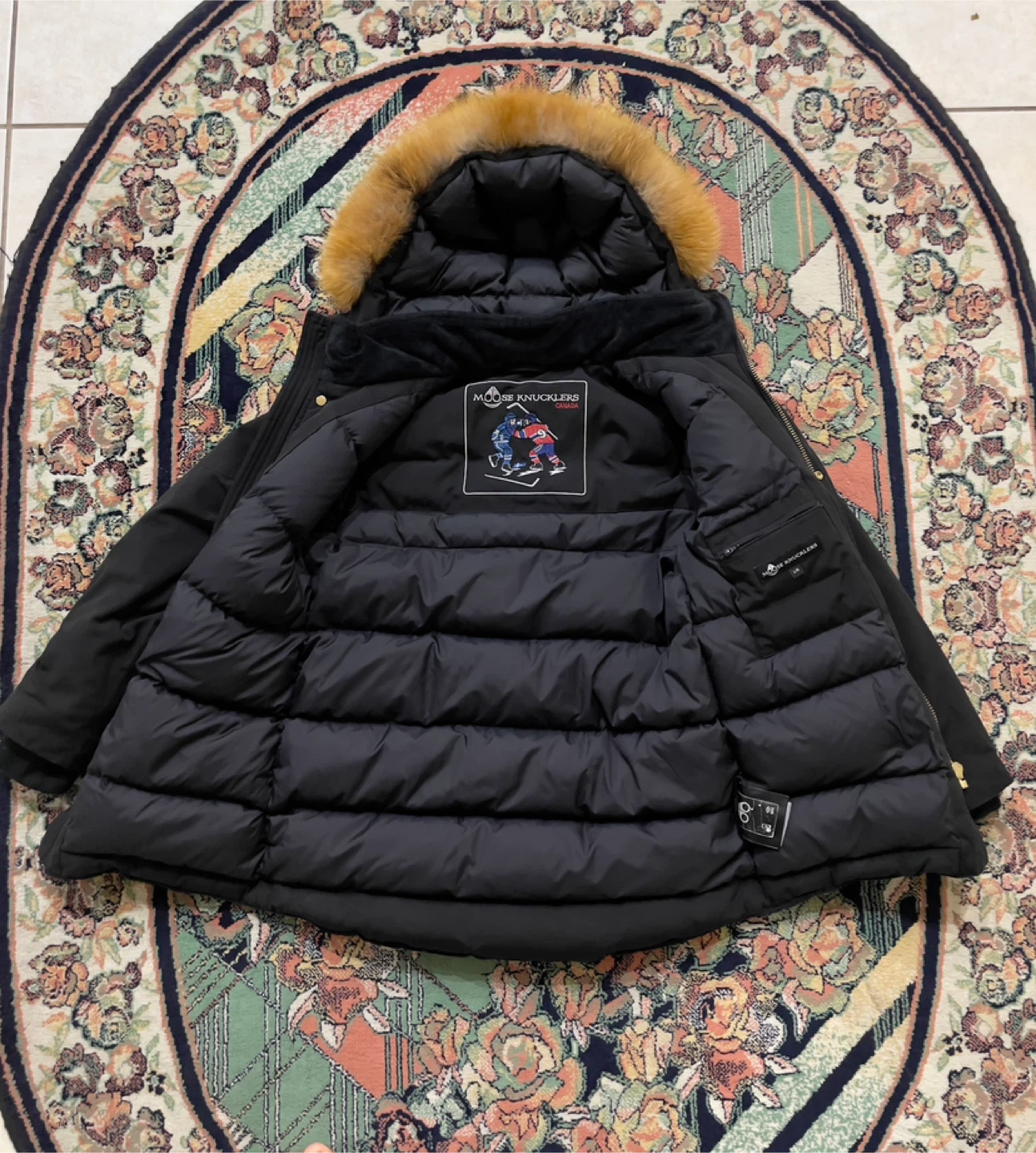 Moose Knuckles Black Down Parka