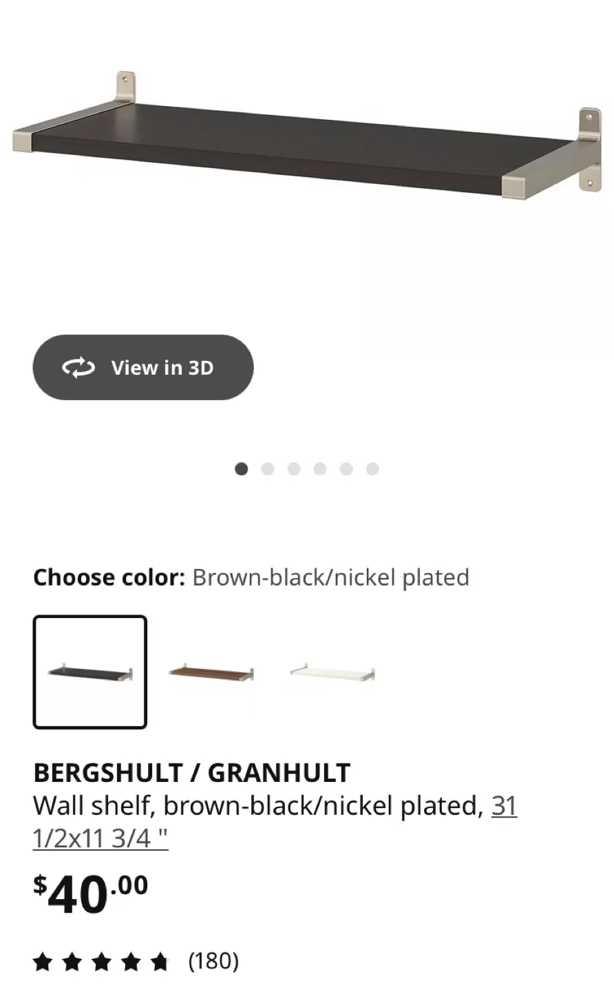 IKEA BERGSHULT / GRANHULT Wall Shelf image indicator(4)