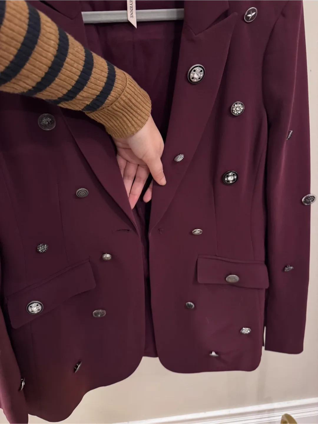 Cinq a Sept Khloe Studded Embellished Blazer - Size 10 image indicator(3)