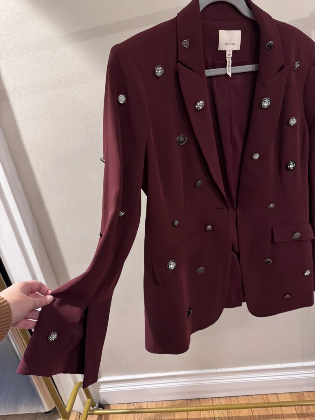 Cinq a Sept Khloe Studded Embellished Blazer - Size 10 image indicator(2)