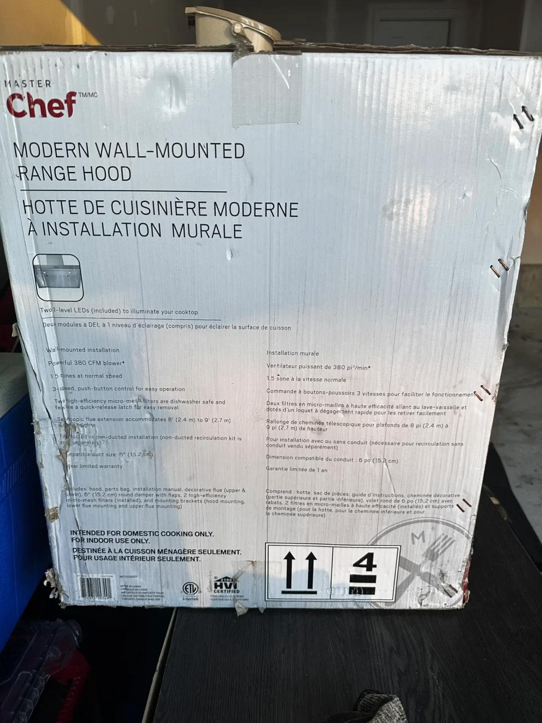 Master Chef Modern Wall-Mounted Range Hood image indicator(3)