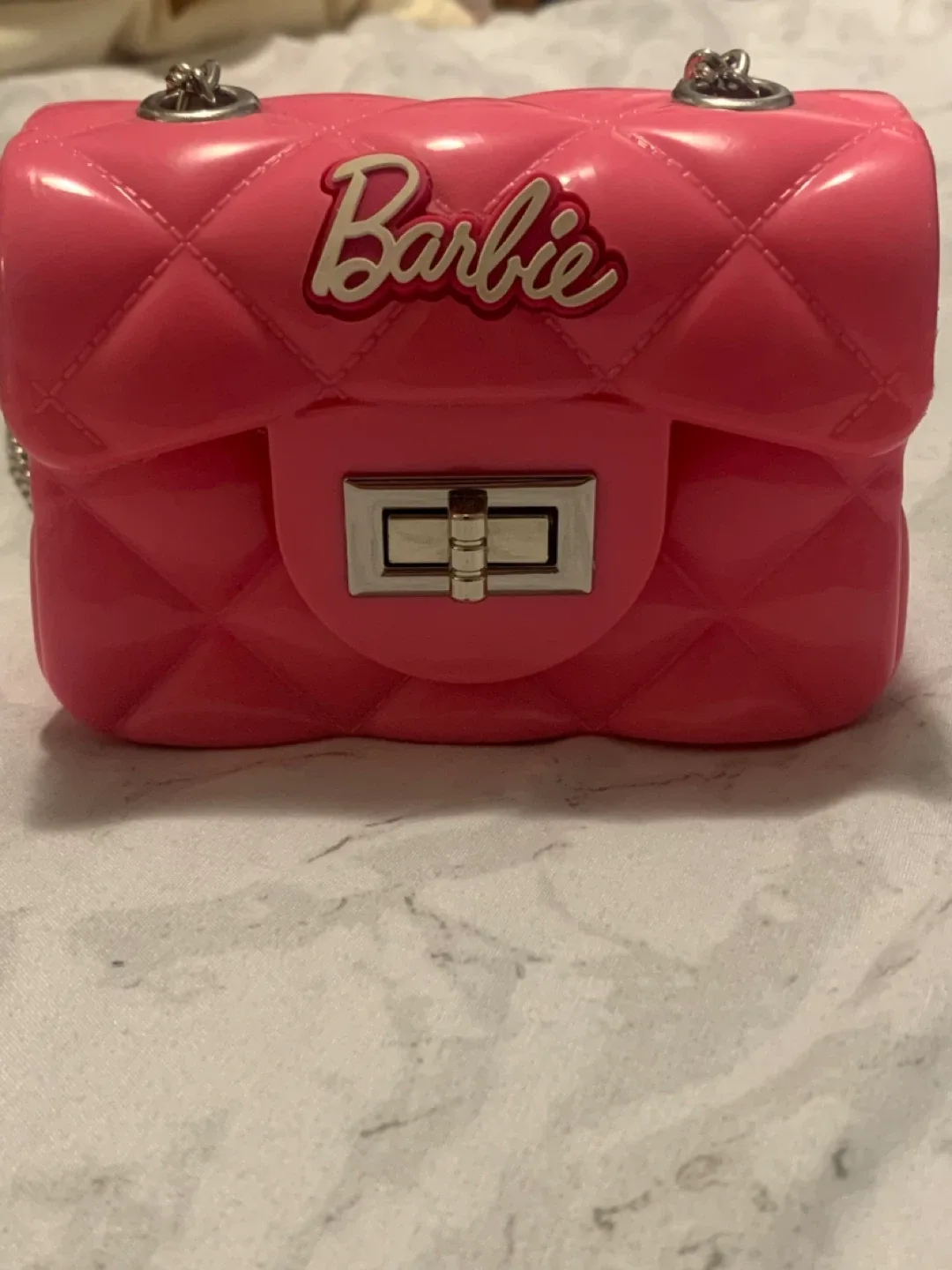 Barbie Miniso Pink Quilted Chain Bag