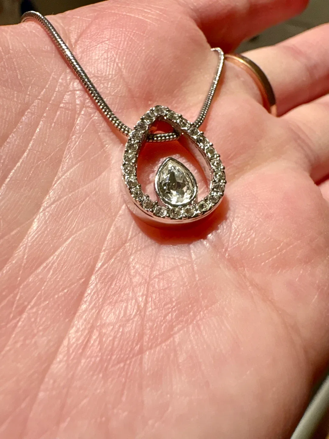 Swarovski Silver Necklace with Crystal Pendant image indicator(2)