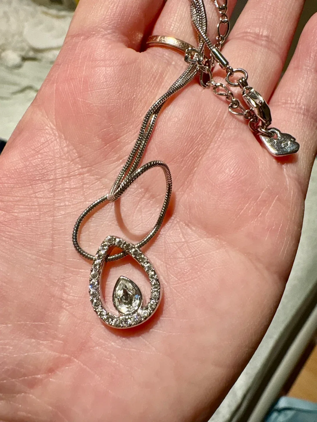 Swarovski Silver Necklace with Crystal Pendant