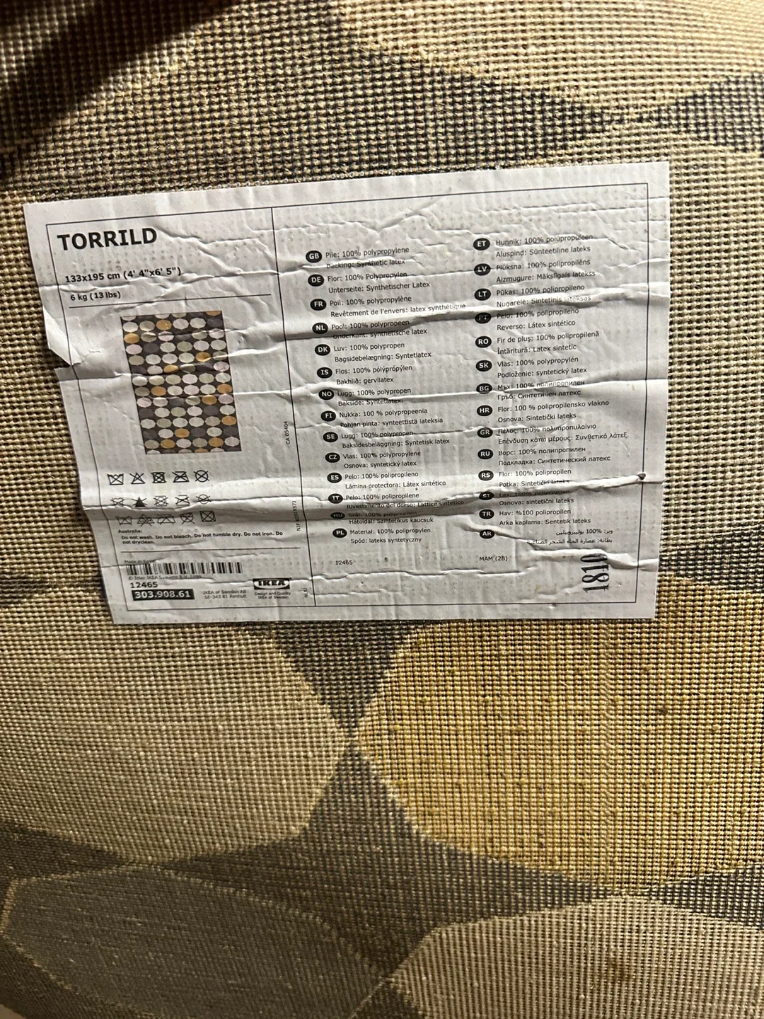 IKEA Torild Rug - 4'4" x 6'5" image indicator(3)