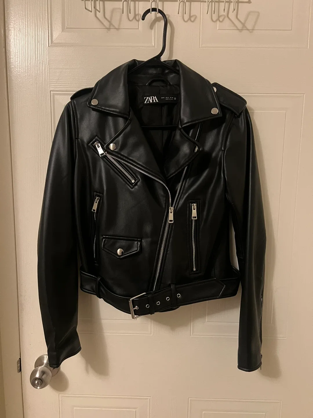 Zara Faux Leather Biker Jacket
