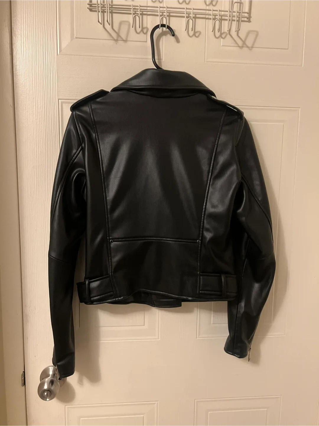 Zara Faux Leather Biker Jacket image indicator(3)