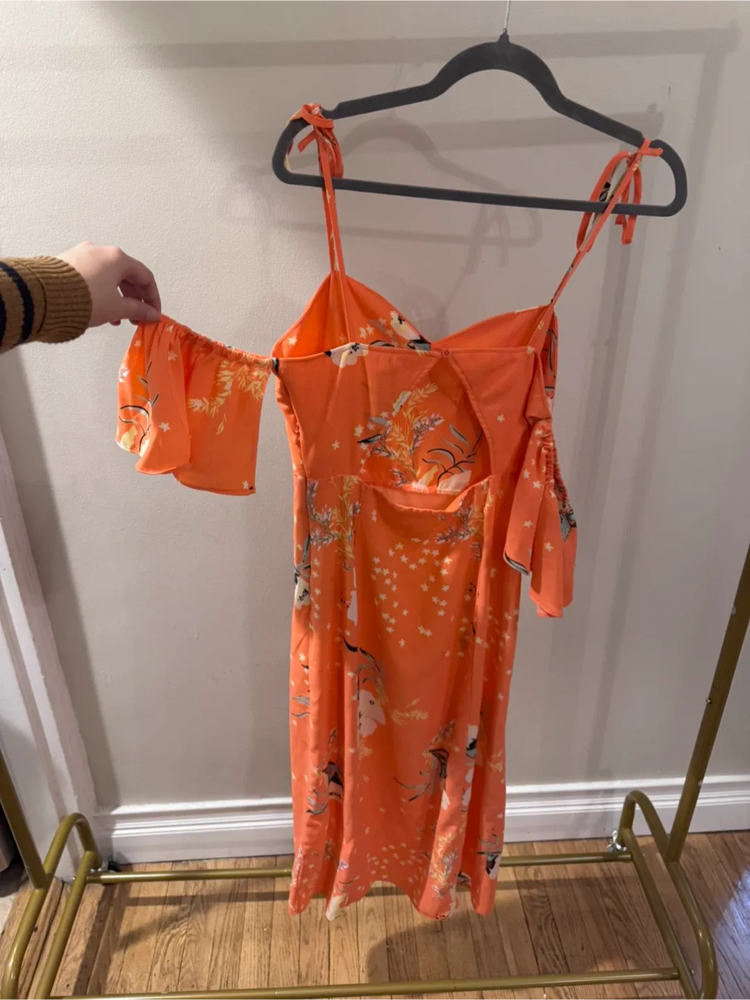 Urban Outfitters Orange Floral Dress - Size M image indicator(3)