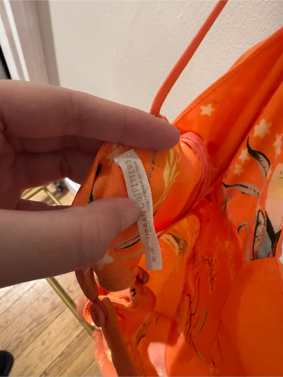 Urban Outfitters Orange Floral Dress - Size M image indicator(4)