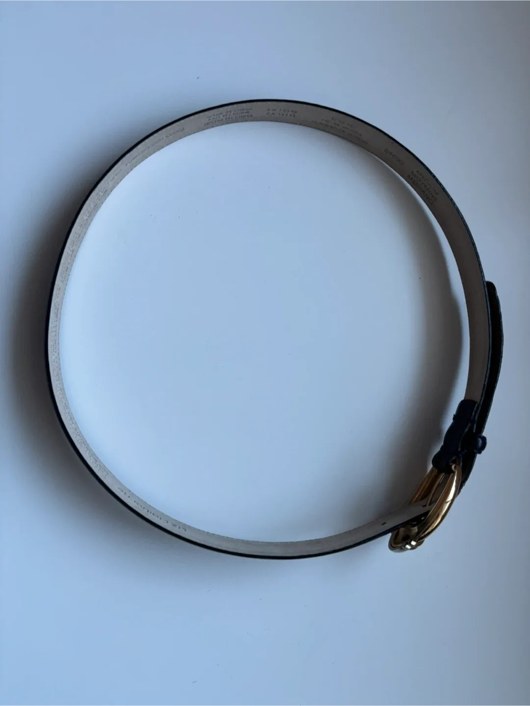 Liz Claiborne Navy Blue Leather Belt Medium image indicator(7)