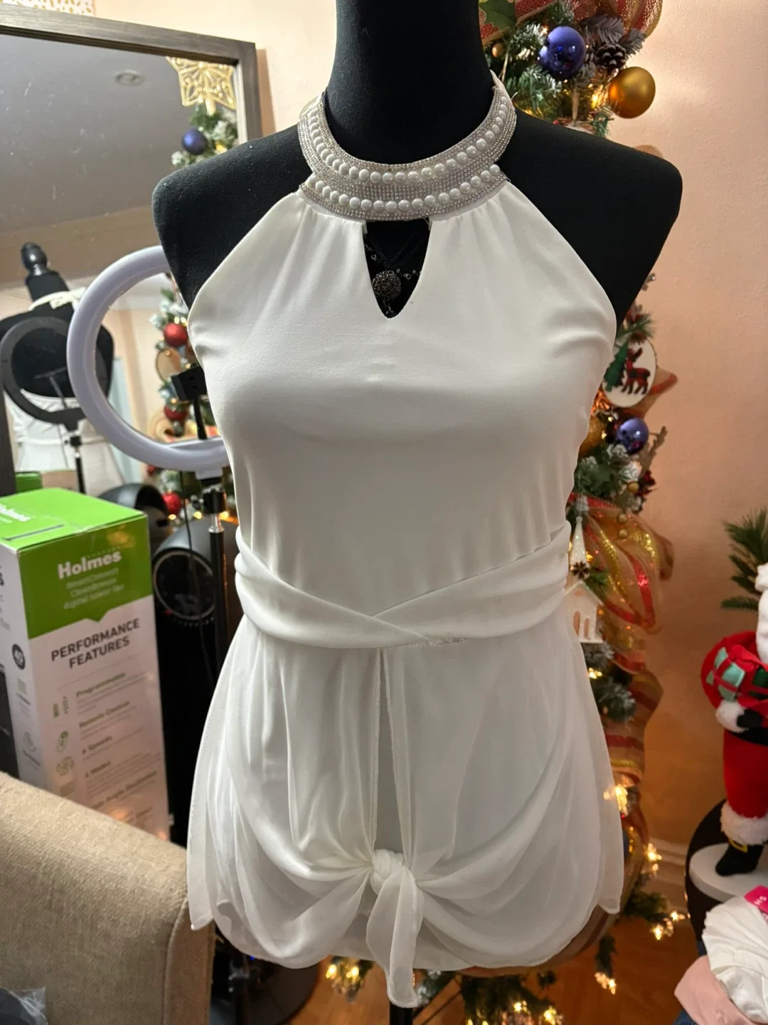 Blum White Halter Top