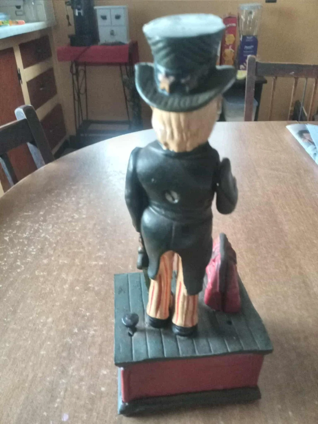 Uncle Sam Mechanical Bank Cast Iron image indicator(2)