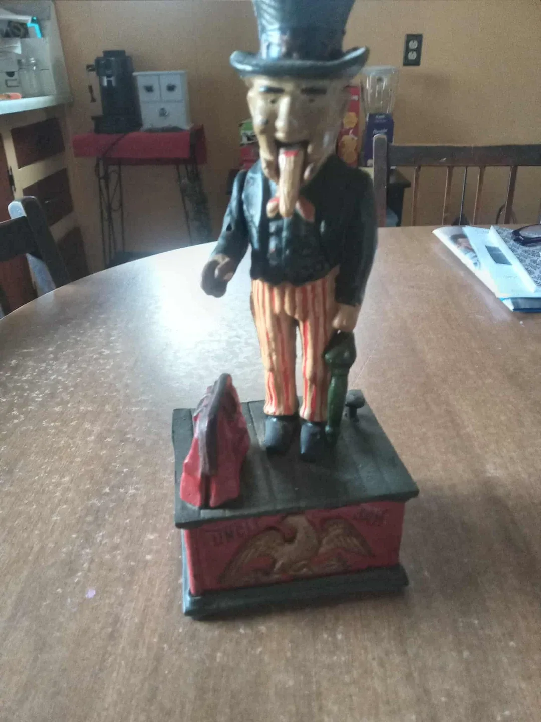 Uncle Sam Mechanical Bank Cast Iron