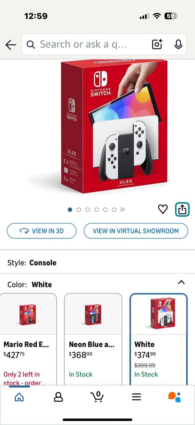 Nintendo Switch OLED Model White image indicator(8)