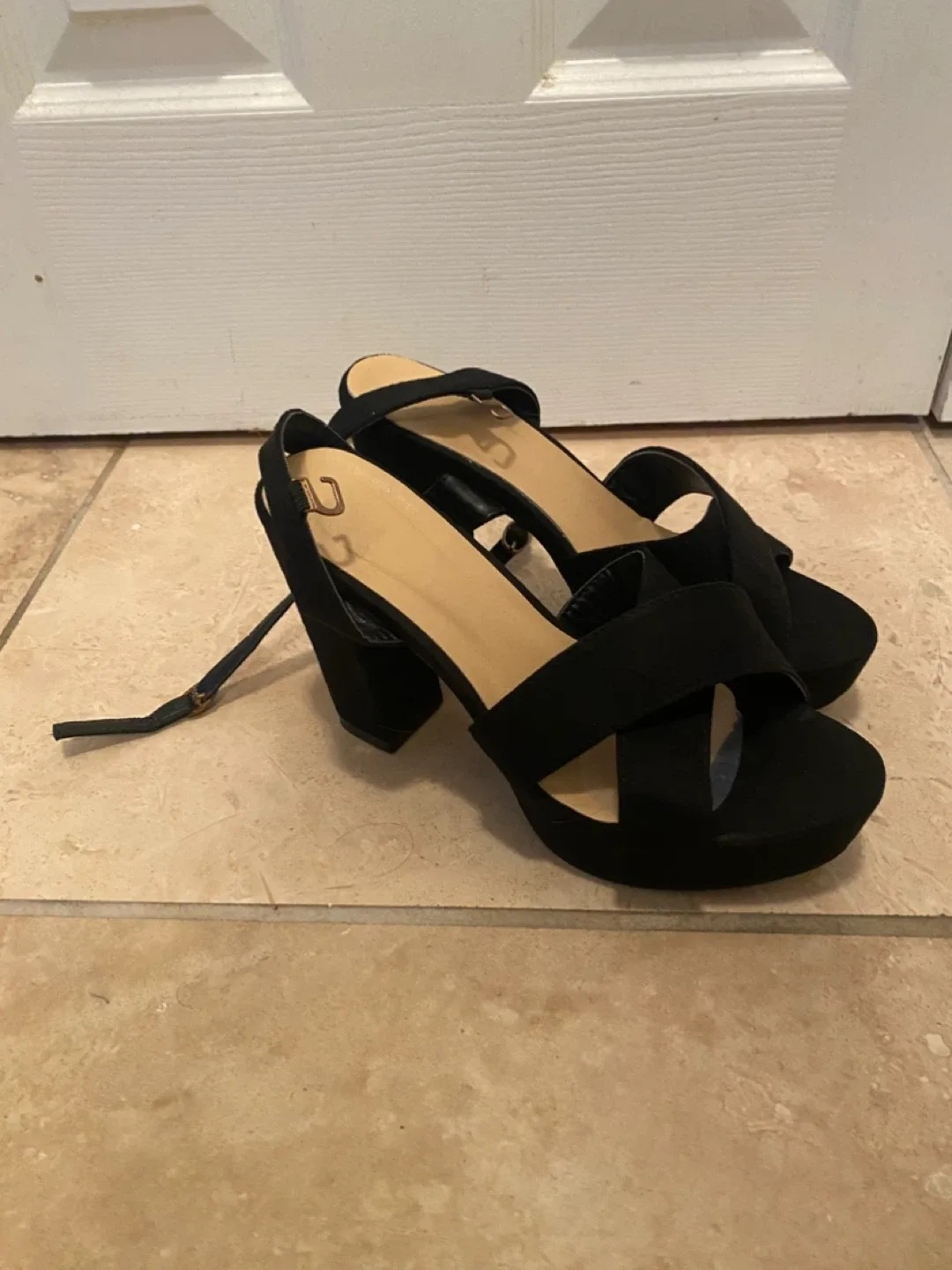 Black Platform Heels - Size 7