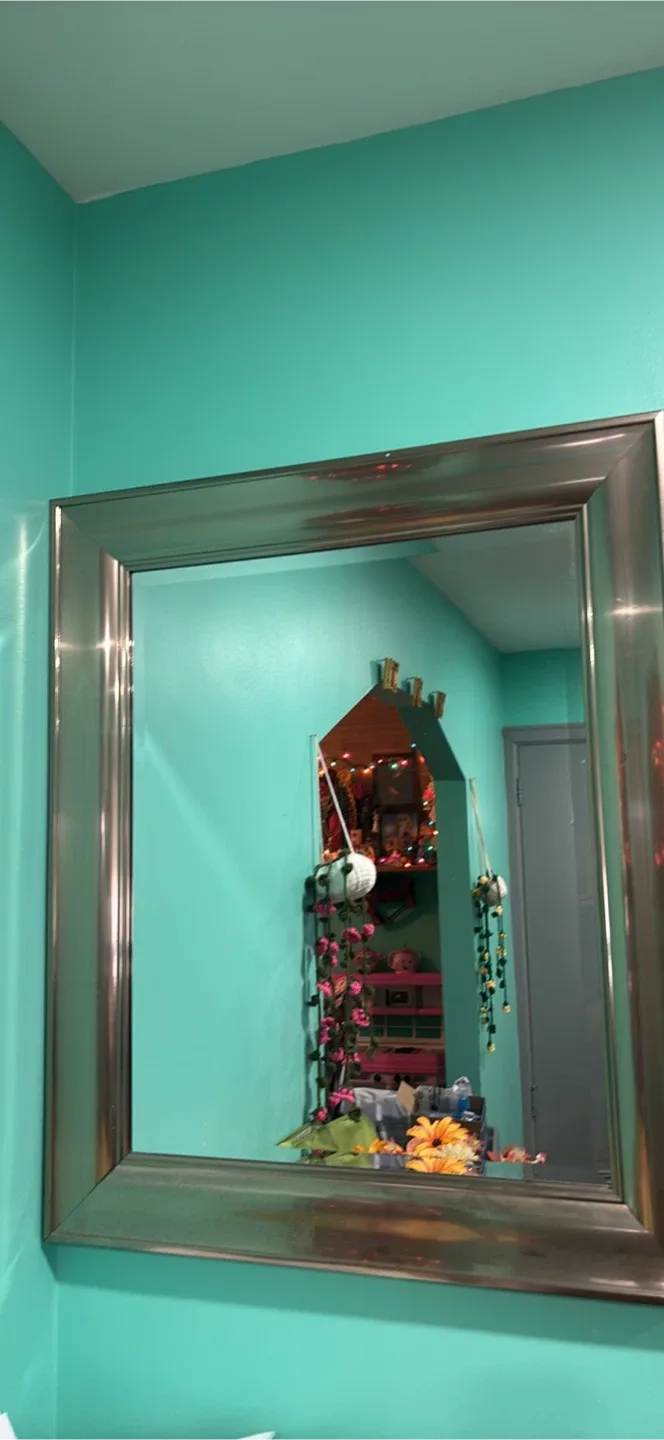 Silver Framed Wall Mirror