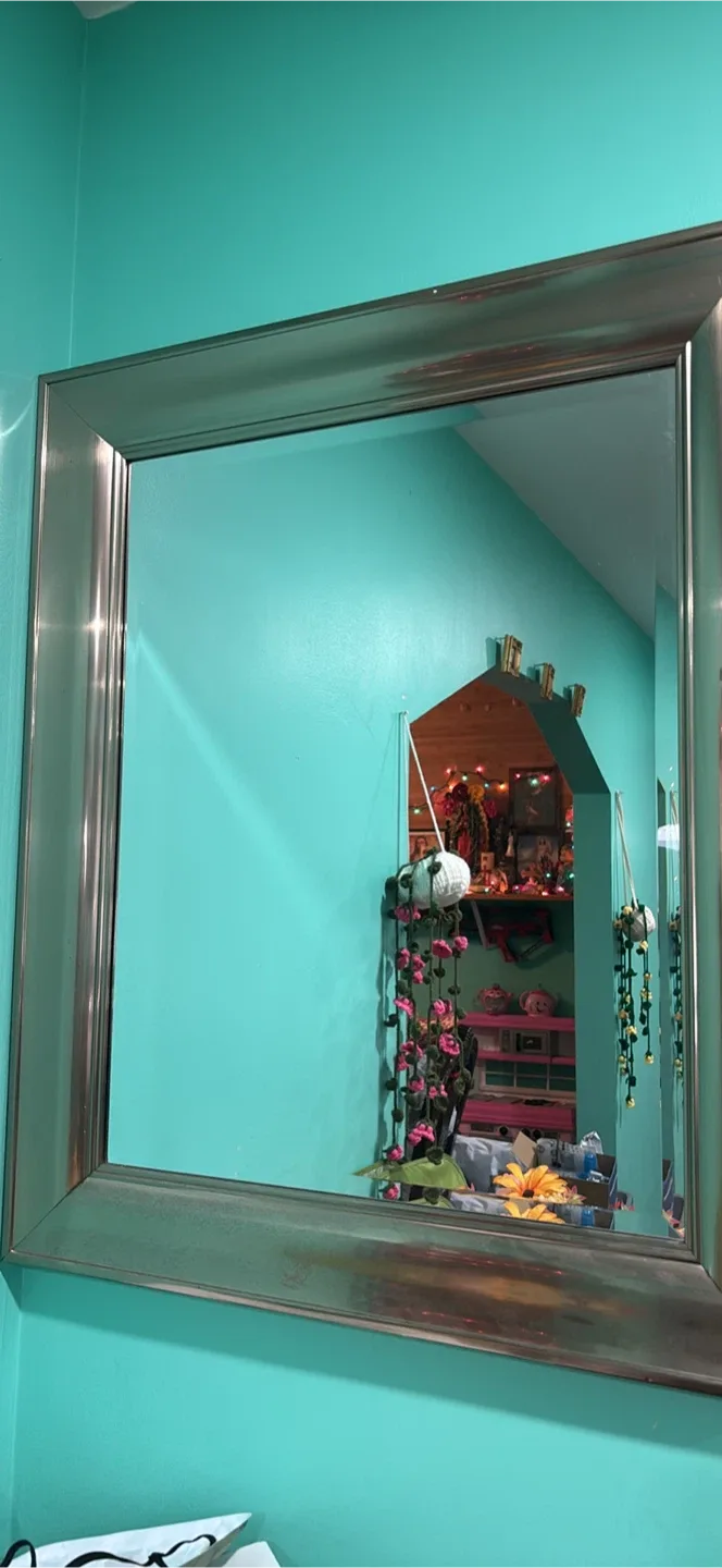 Silver Framed Wall Mirror image indicator(2)