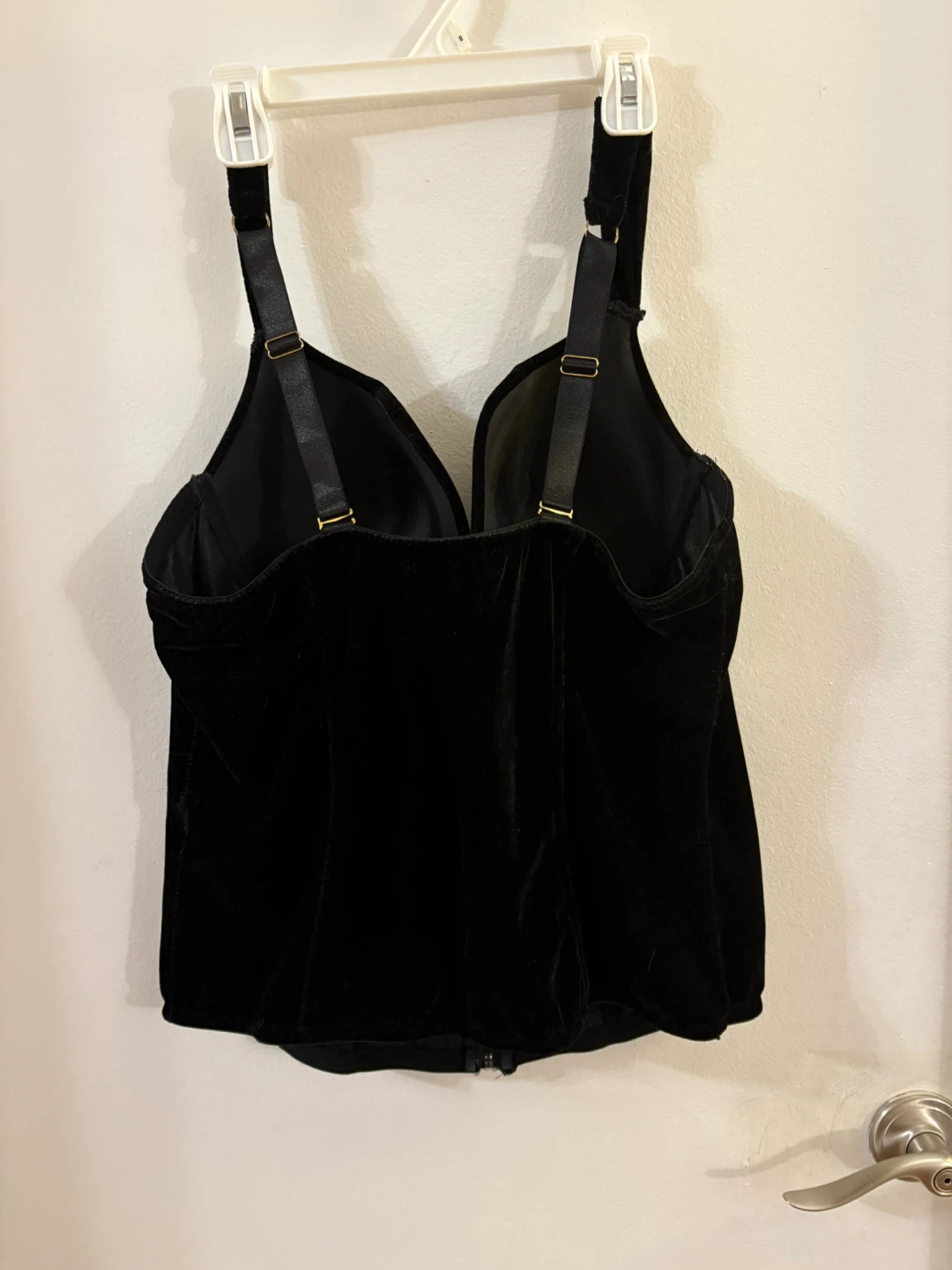 JUST ONE Black Velvet Corset Top - photo 2
