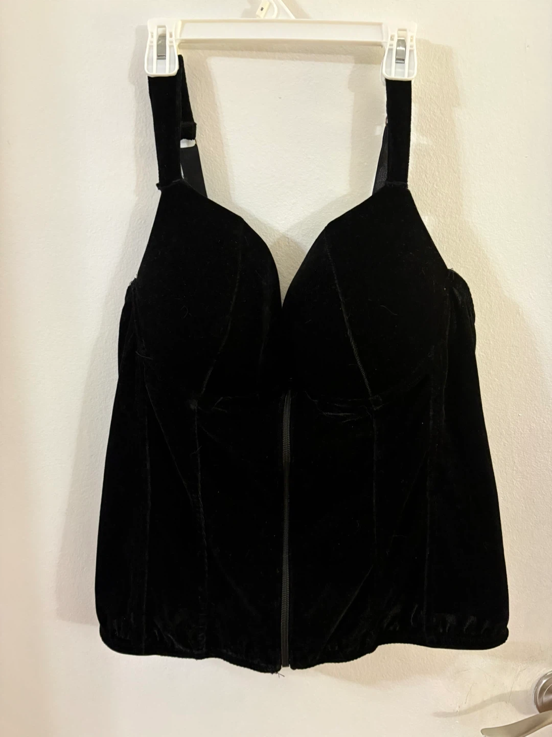 JUST ONE Black Velvet Corset Top - photo 3