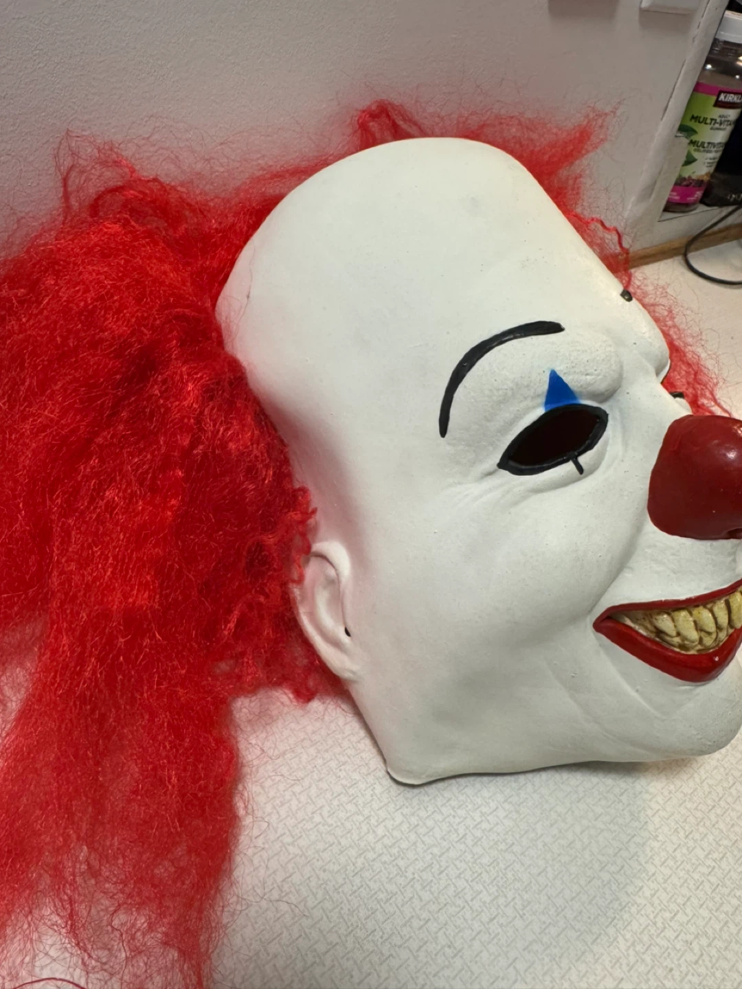 IT Clown Mask with Red Hair - photo 3