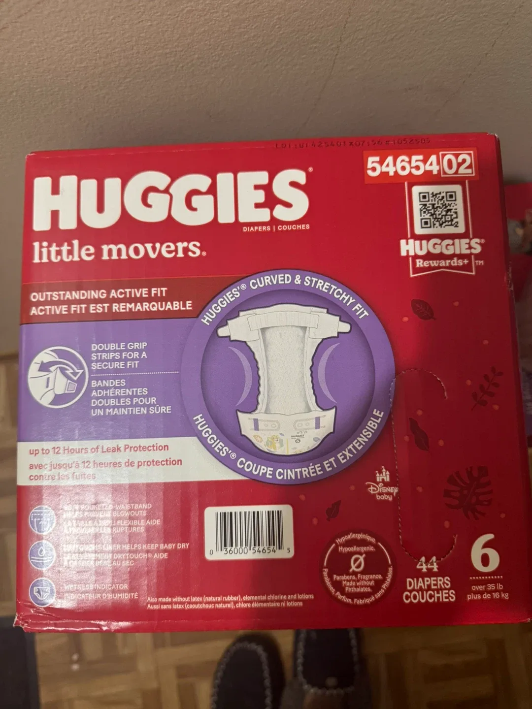 Huggies Little Movers Diapers, Size 6, 44 Count