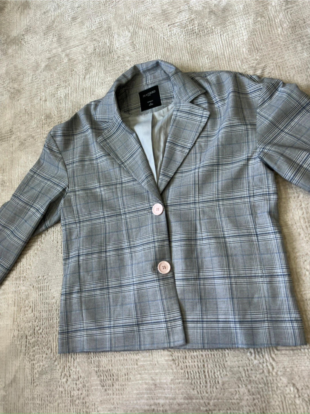Peacebird Women's Plaid Blazer - Size S - photo 3