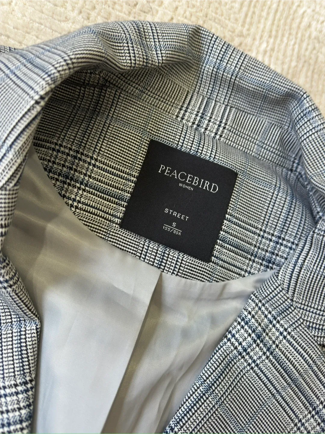 Peacebird Women's Plaid Blazer - Size S image indicator(4)