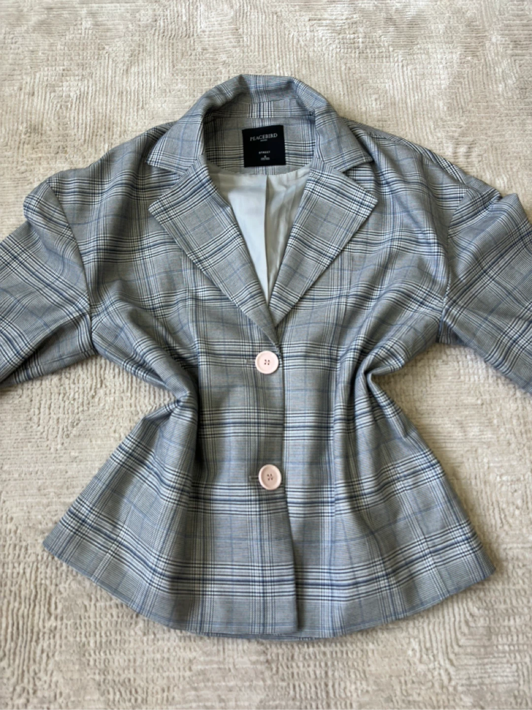 Peacebird Women's Plaid Blazer - Size S
