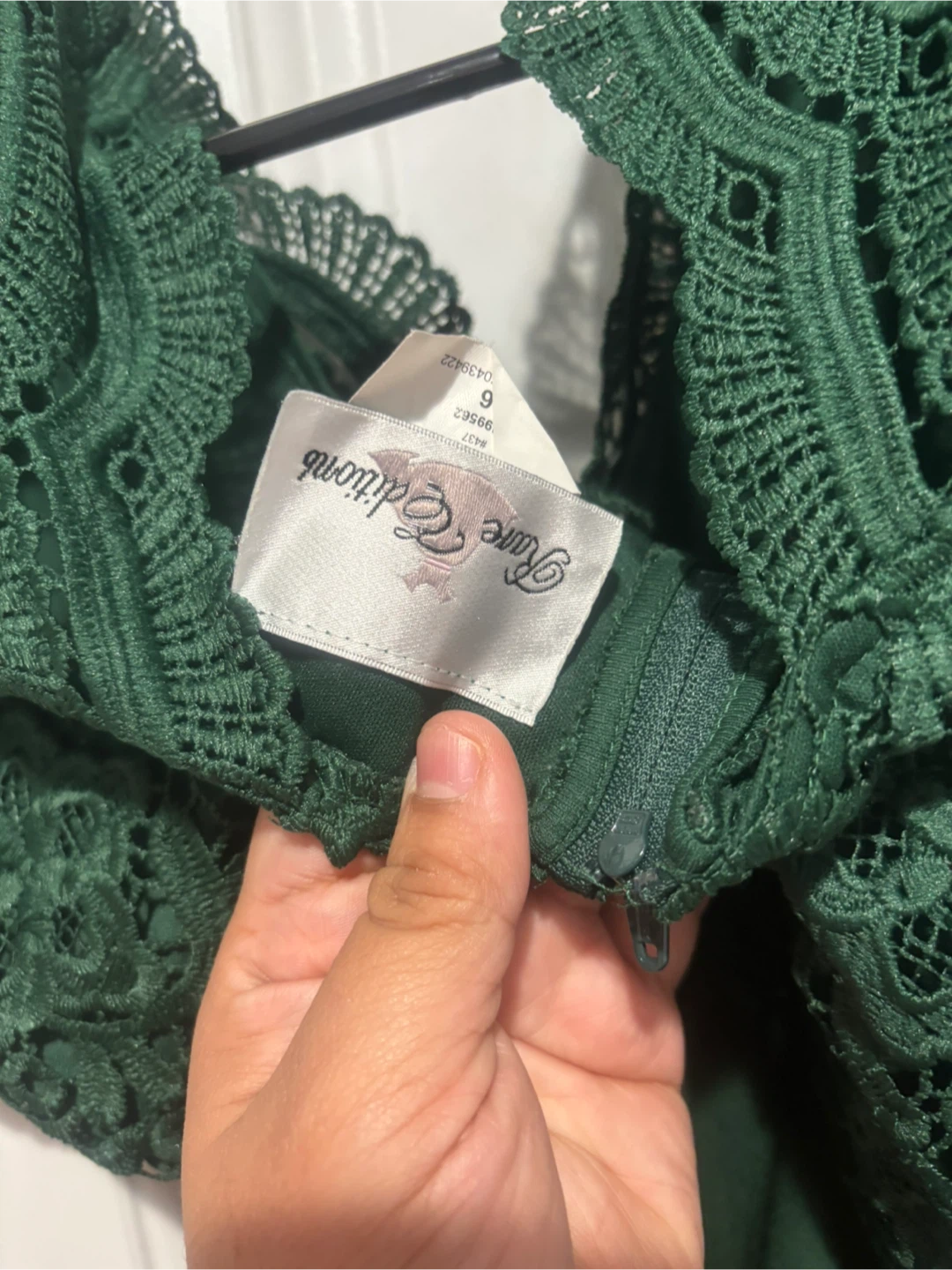 Rare Editions Green Lace Dress - Size 6 - photo 3