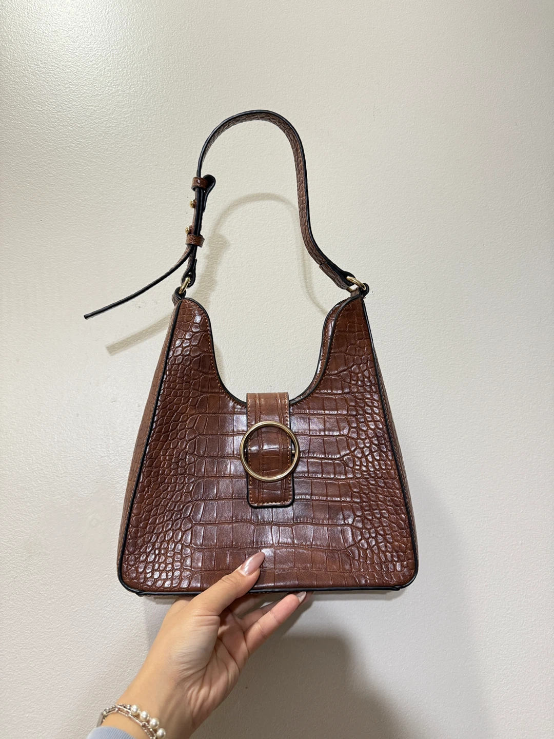 Mango-Brown Shoulder Bag