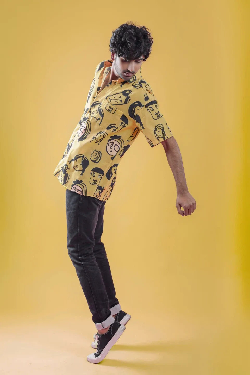 Yellow Short Sleeve Printed Shirt image indicator(2)