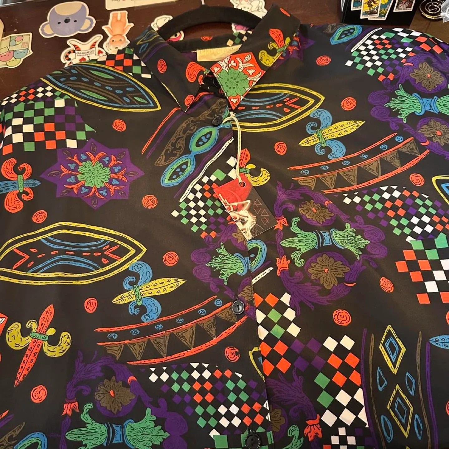 Dino Classic Patterned Button-Up Shirt image indicator(4)